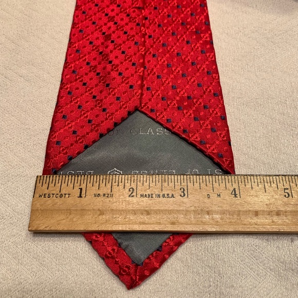 Robert Talbott “Best of Class” Nordstrom silk tie, red/blue, woven. - Picture 4 of 6